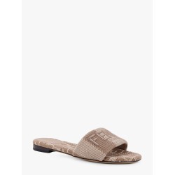 Sunshine denim-effect jacquard slides