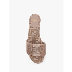 Sunshine denim-effect jacquard slides