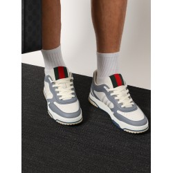 Re-web leather sneakers