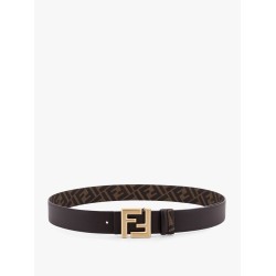 Reversible leather and ff fabric belt