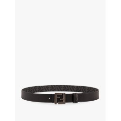 Reversible leather and ff fabric belt