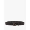 Reversible leather and ff fabric belt
