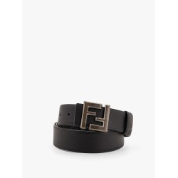 Reversible leather and ff fabric belt