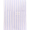 Striped cotton shirt with triomphe embroidery