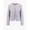 Quilted cotton blazer with triomphe motif