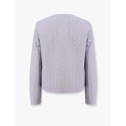 Quilted cotton blazer with triomphe motif