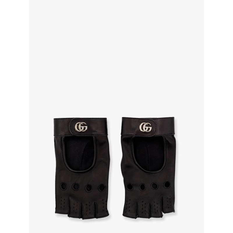 Fingerless leather gloves