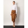 Tequila linen and silk twill pencil skirt