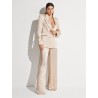 Double-breasted satin blazer