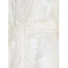 Jacquard silk blazer with floral motif