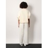Cotton and nylon t-shirt with puffed sleeves