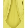Satin long dress with neckline on the back