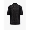 Perforated linen and cotton cardigan