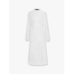 Technical organza trench coat with georgette trims