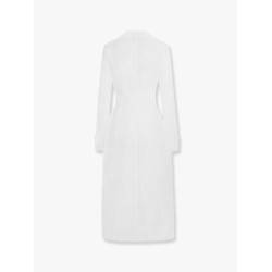 Technical organza trench coat with georgette trims