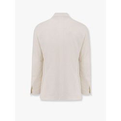 Roma double-breasted blazer with removable iconic brooch