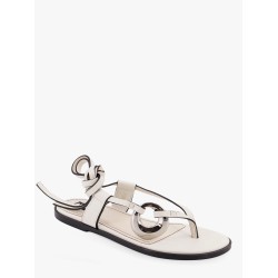 Morosia leather thong sandals with metal ring