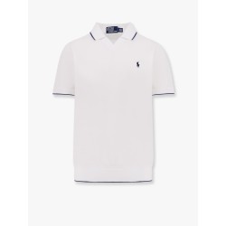 Cotton polo shirt with logo embroidery