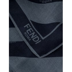 Diagonal striped silk and wool maxi shawl