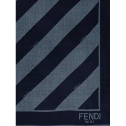 Diagonal striped silk and wool maxi shawl