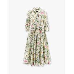 Spritz cotton chemisier dress with multicolor print