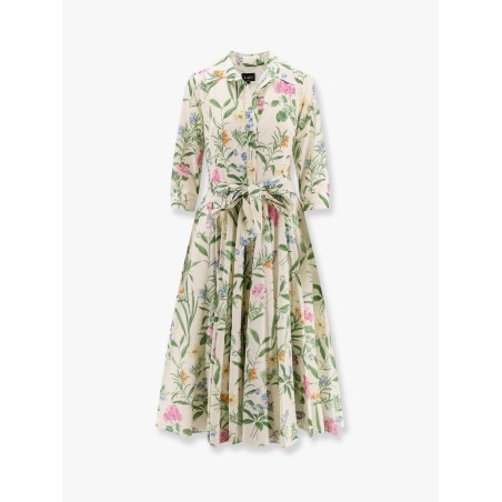 Spritz cotton chemisier dress with multicolor print