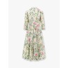 Spritz cotton chemisier dress with multicolor print