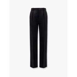 Tuxedo wool trouser with lateral satin bands