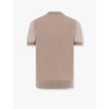 Striped cotton and silk polo shirt