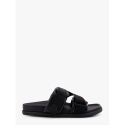Mon summer leather sandals with nylon details