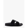 Mon summer leather sandals with nylon details