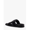 Mon summer leather sandals with nylon details