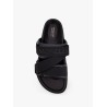 Mon summer leather sandals with nylon details