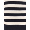 Striped knitted cotton sweater