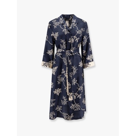 Timeo kaftan silk dress with floral print