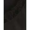 Satin long dress with lace details