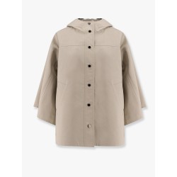 Water-resistant bonded cotton poplin hooded jacket with heat-bonded seams