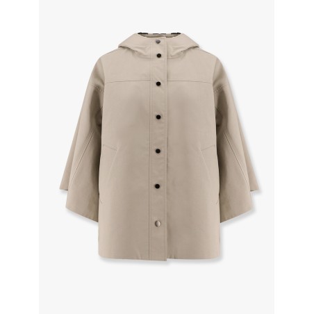 Water-resistant bonded cotton poplin hooded jacket with heat-bonded seams
