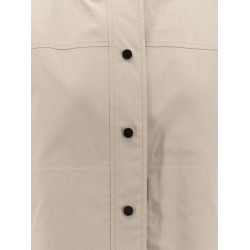 Water-resistant bonded cotton poplin hooded jacket with heat-bonded seams