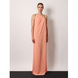 Pontida long dress with metal detail