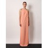 Pontida long dress with metal detail