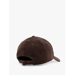 Linen baseball hat with frontal logo