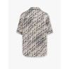 Silk shirt with pixelated logo print