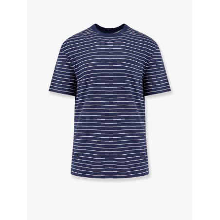 Striped linen stretch jersey t-shirt
