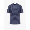 Striped linen stretch jersey t-shirt