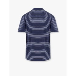 Striped linen stretch jersey t-shirt
