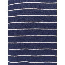 Striped linen stretch jersey t-shirt