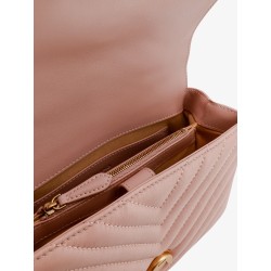 Matelassé leather handbag with iconic love birds buckle