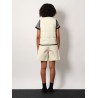 Padded cotton blend vest with all-over logo