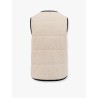 Padded cotton blend vest with all-over logo